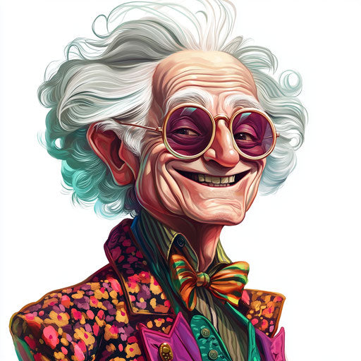 Humorous caricature of a Jean-Jacques Rousseau caricature