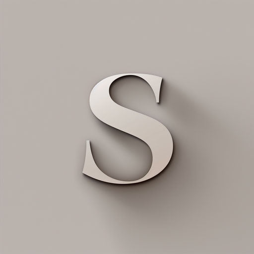 Sophisticated smart logo with classic serif fonts on soft grey background