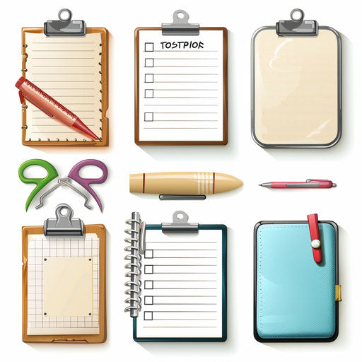 Photorealistic Styled Checklist Graphics: Vector, 4K