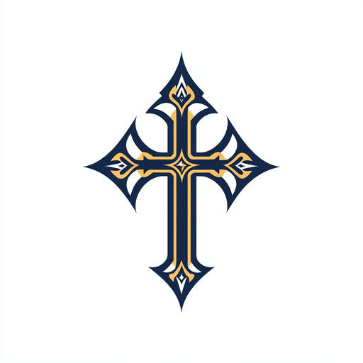 Beautiful and inspiring church logo with modern cross