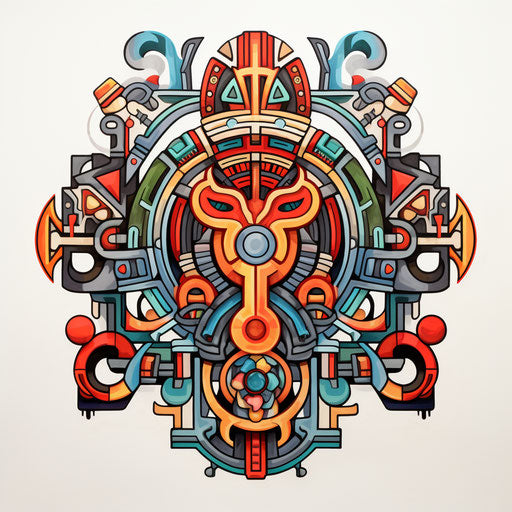 Floral ornament with precise lines and shapes