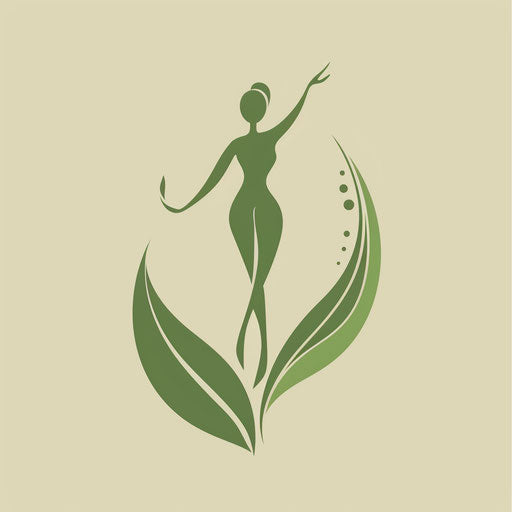 Human figure in a leaf: nature, wellness, growth