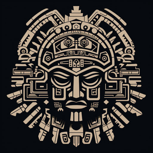Adobe, Aztec and Aztec head, mythology-inspired style