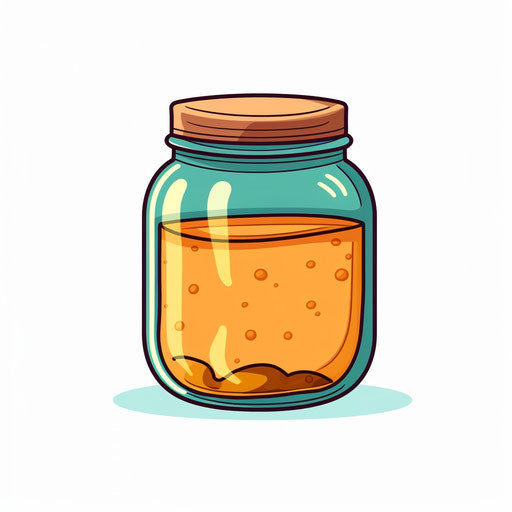 Minimalist-style jar clipart on white background