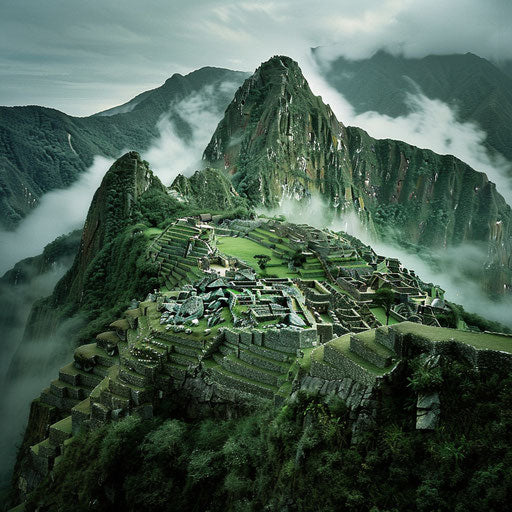Ancient Incan city in the Andes of Peru