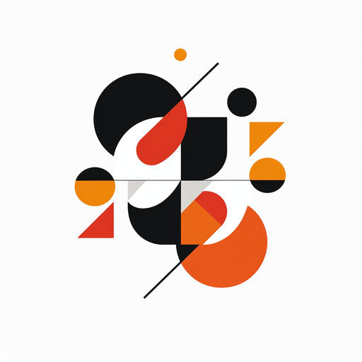 Geometric cool logo with bold shapes on white background