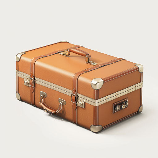 Realistic clipart of suitcase on flat white background