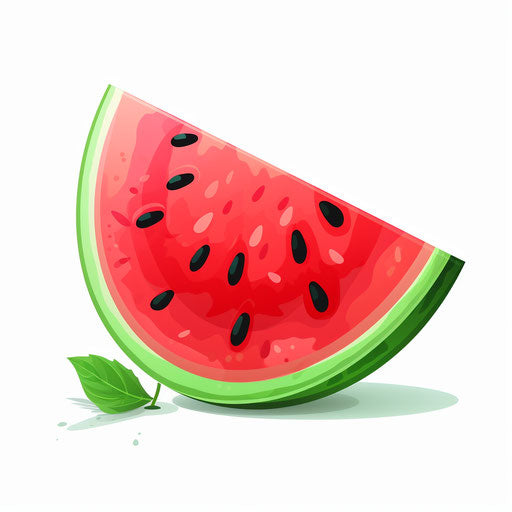 Minimalist style watermelon clipart on white background