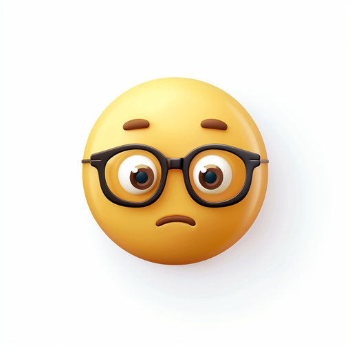 Mysterious face with glasses on white background