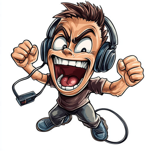 Personalized Headset Caricature Clipart for Special Occasions