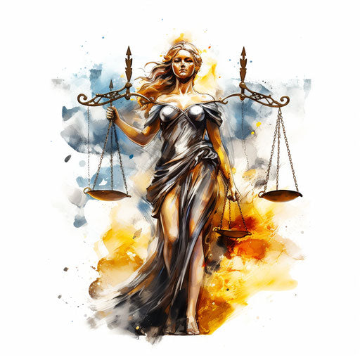 Justice illustration in Oil painting style