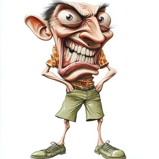 Humorous caricature of a Father's Day clipart