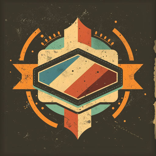 Vintage badge best logo with a retro color palette and textured background