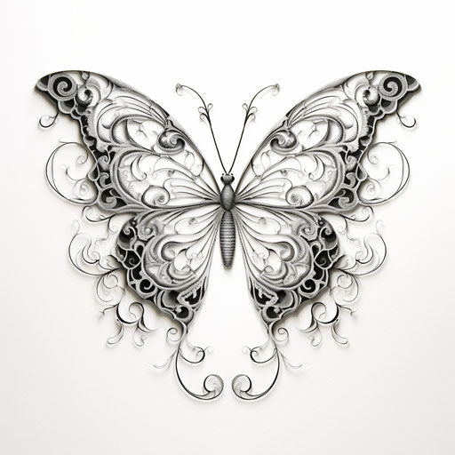 Butterfly on lace tattoo designs 2