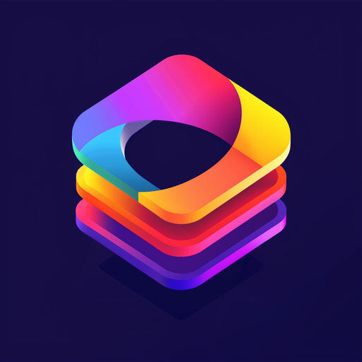Modern logo with gradient and vibrant colors