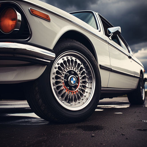 Classic BMW car with Dubs tires