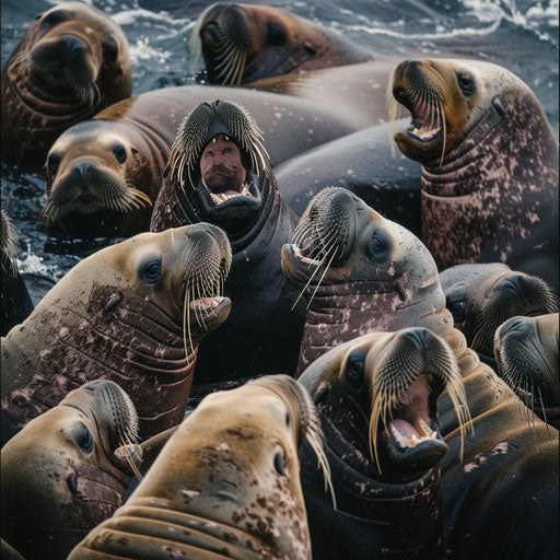 Dynamic interaction of a seal pod in their natural habitat