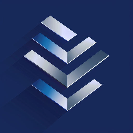 Refined corporate logo in blue and silver