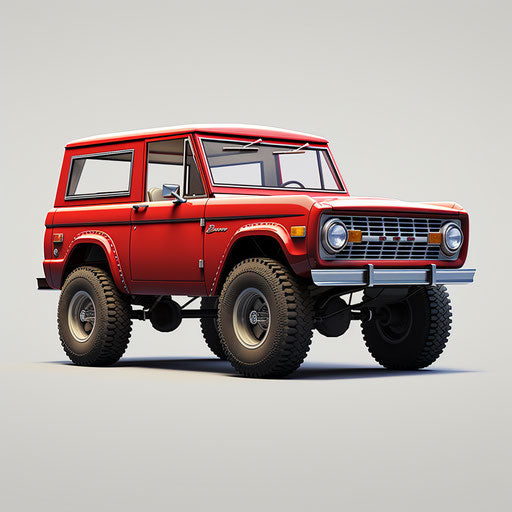 Bright cherry red Ford Bronco Sport classic