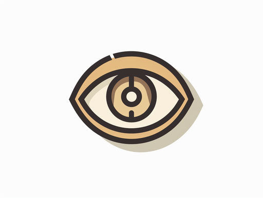 Minimalistic illustration of an eye on white background
