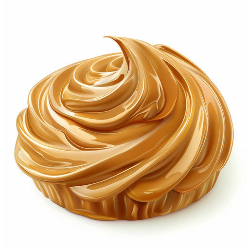 Realistic peanut butter clipart on white background