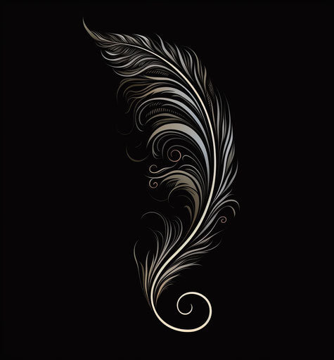 Feather emblem vector, matte drawing 27:29