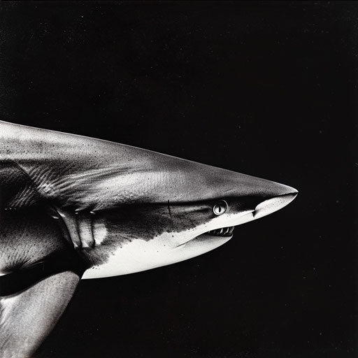 Sleek silhouette of a shark in profile