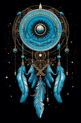 Colorful and intricate moon dream catcher