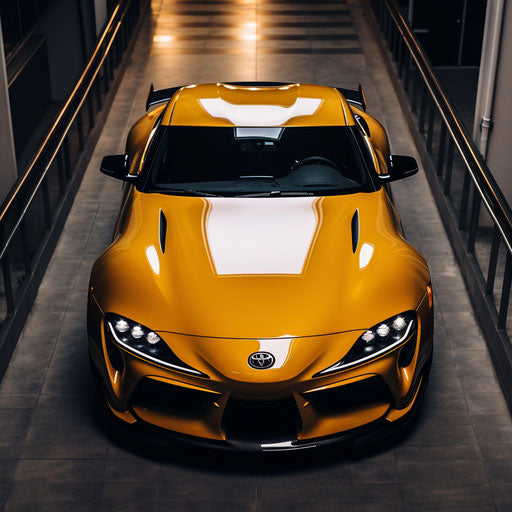 Classic top view of the Toyota Supra