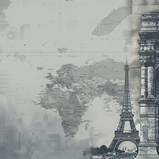 Realistic clipart on flat slate grey background