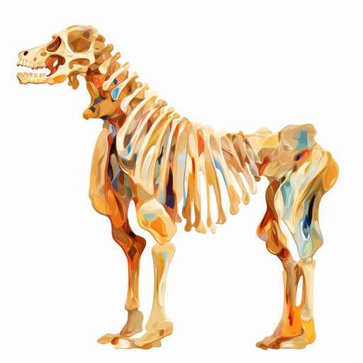 Impressionistic Art: Bone drawing on white background