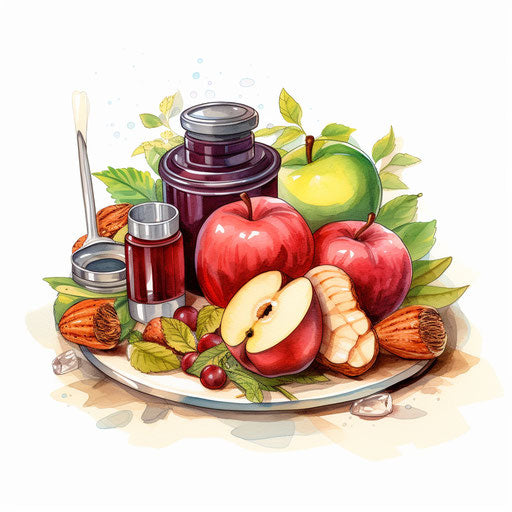 Health clipart in the style of Chiaroscuro Art, on white background