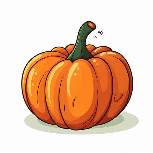 Minimalist style pumpkin vector on white background