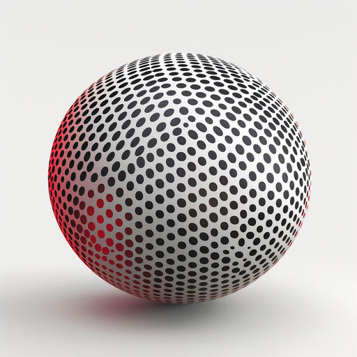 Dot clipart in photo realistic style with flat white background