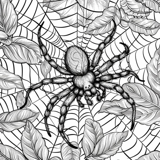 A spider weaving a web in a corner