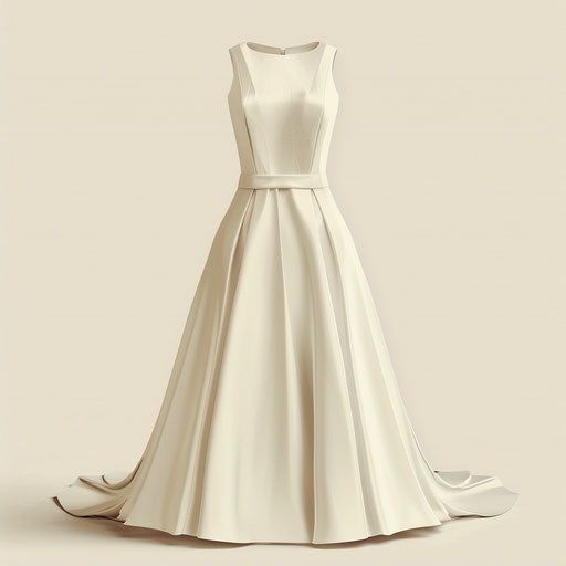 Elegant dress in muted tones and simplicity