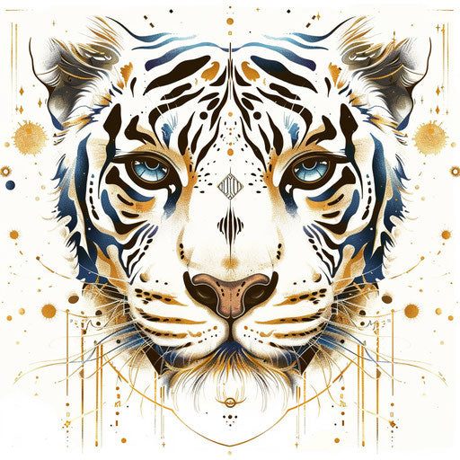 Avant-garde tattoo sketch of tiger eyes