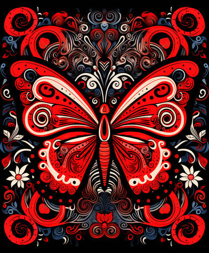 Butterflies by Alma: Elegant Metamorphosis in Ink