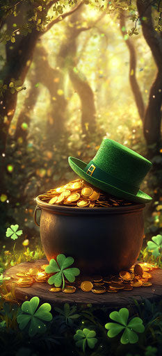 Enchanted treasure in the Irish forest