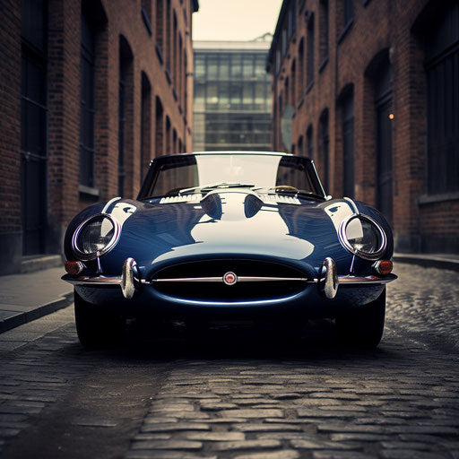Front view of a jaguar type car