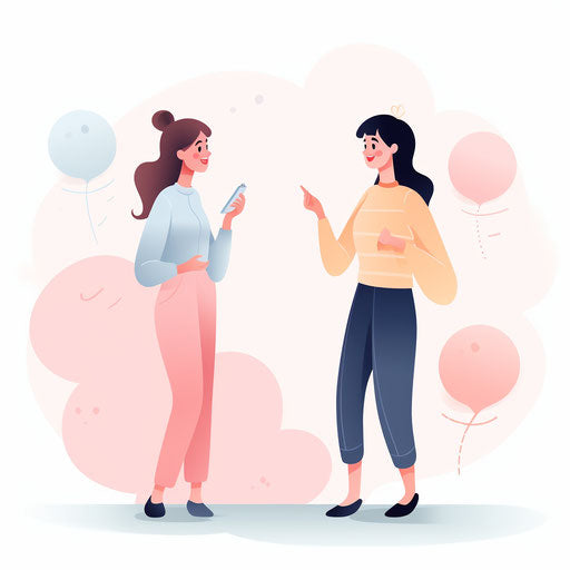 Talking clipart in Pastel Colors Art style