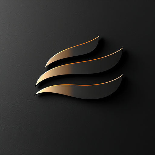Luxury new logo with black and gold accents on a sleek background