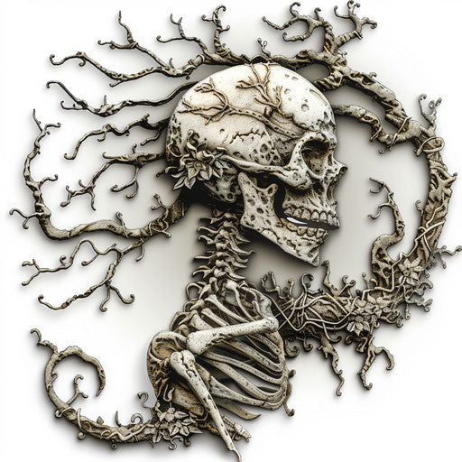 Realistic spooky illustration on a flat white background