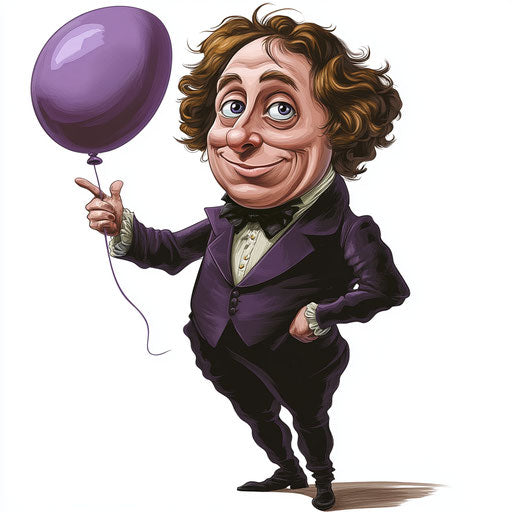 Witty John Keats Caricature Clipart Illustrations