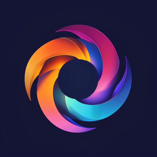 Modern photography logo with vibrant colors gradient