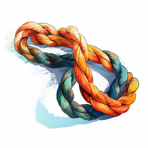 Rope illustration in the style of Impressionistic Art