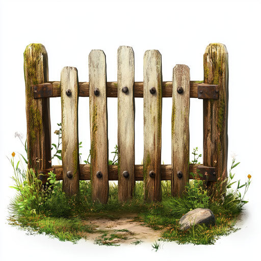 Realistic garden fence illustration