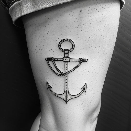 Anchor tattoo in Sailor Jerry style
