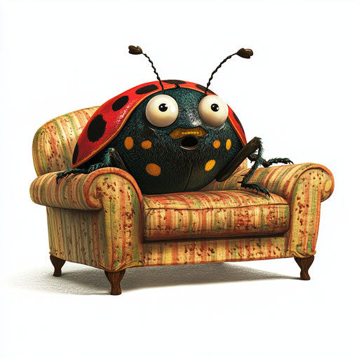 Unique Ladybug Caricature Clipart Art Pieces