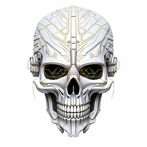 Egyptian Skull Vecna Fashion Portrait Vector Illustration
